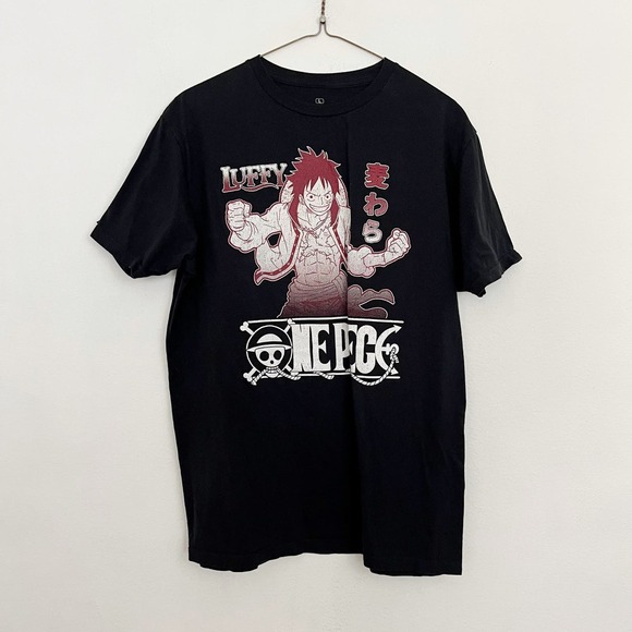 One Piece Shirts One Piece T Shirt Mens Size Large Black Ripple